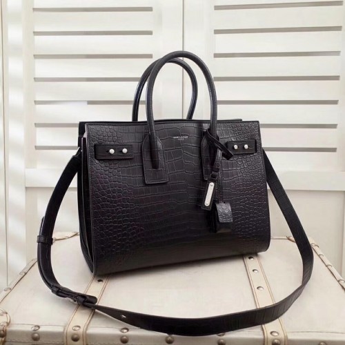 Saint Laurent Sac de Jour croc-effect leather tote